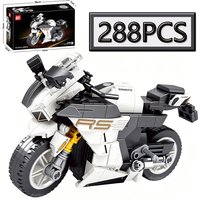MOC 262PCS R5 Racing Competition Creative Simulation Model Motorcycle Building Blocks Puzzle Toys Birthday Gift Ornament