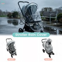 Universal Waterproof Rain Cover For Prams Pram Accessories Transparent Dust Cover Open Zip Umbrella Rainy Season Waterproof
