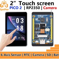 Raspberry Pi Pico 2 RP2350 2 inch LCD Capacitive TouchScreen Development Board 240x320 Display QMI8658 6-Axis /OV5640 Camera /SD