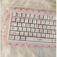 Cloud House Pink and White Little Sheep New Original Factory Height Keycap Cute Style Pink Girl Heart Asian Little Sheep Element