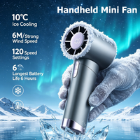 Handheld Mini Fan Electric Hand Fans Ice Compress High-Speed Cooling USB Rechargeable Portable Indoor Outdoor For Room Travel
