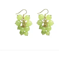 New Vintage Purple Grape Drop Earring Sweet Resin Hot Sale Simulation Fruit Earrings for Women Girl Student Party Jewelry Gift