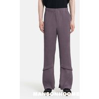 ISSEY 2026 New Arrival Premium Design Miyake-Style Pleated Relaxed-Fit Patchwork Drape Trousers image 4