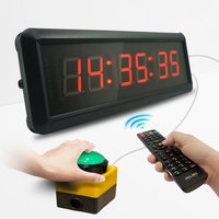 Sports Timer Button Led Countdown Clock Stopwatch, Line Button Reset Remote Control School Rush Answer Competition Game Timer