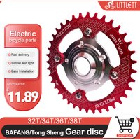 E-Bike Tongsheng Motor Chain Ring, Spider Adapter, 104 BCD Disc Holder Stand, 32T, 34T, 36T, 38T for Mid Drive Motor Kit
