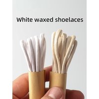 Round 3.5mm cotton shoe laces Off white beige shoelaces 60/70/80/90/100/120/140/160/180cm waxed shoelaces rope accessories