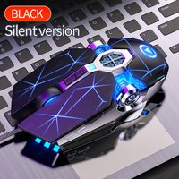 Ergonomic Wired Gaming Mouse RGB Mute Mouse LED Backlit 3200dpi 6 Button USB Mechanical Mause for PC Laptop Computer Gamer