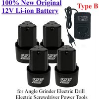 NEW 12V 6000mah Universal Rechargeable Lithium-ion Battery for Angle Grinder Electric Drill Electric Screwdriver Power Tools
