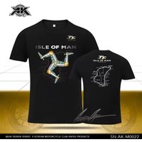 AliExpress NONE Summer Men's Isle of Man Tt Road Motorcycle Race Motorcycle Cycling Suit GP Motorcycle Enthusiast Neutral Round Neck T-shirt