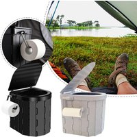 Portable Folding Camping Toilet with Lid Collapsible Adult Car Potty with Storage Bag Car Folding toilet for Outdoor Hiking 1pc