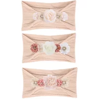 3pcs/lot Baby Nylon Headbands Girls Kids Soft Bows Knot Turban Hair Bands Baby Children girls Hair Accessories Headwear