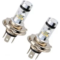 2Pcs H4 H7 High Power Fog Light Automotive LED Bulb Metal Shell High Thermal Conductivity Durable 100W Car Accessories