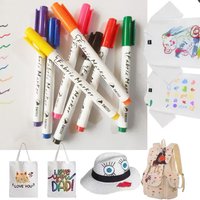 8/12 Pcs Colorful Fabric Markers Fine Tip -for T-Shirt Clothes Canvas Shoes DIY Art Crafts