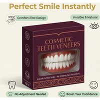 💕NEW Silicone Gel Smile Veneers Upper & Lower Cosmetic Teeth Cover Comfort Fit Instant Natural Fake Teeth Braces Oral Care