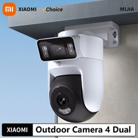 New Xiaomi Outdoor Camera 4 Dual Lens 5MP 3K HD Dual View Monitoring Panoramic Closeup Tracking IP66 Weatherproof AntiTheft - CN
