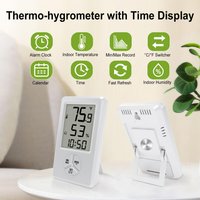 Digital Thermometer Hygrometer Indoor Room Thermometer Humidity Meter with Min Max Records for House Bedroom Office Greenhouse