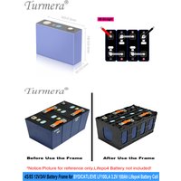 2025 New 12V 24V 48V Splicable Battery Frame for CATL EVE 100Ah Lifepo4 Cells Flame-Retardant ABS PC Plastic Holder with Latches