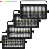 4pcs led 60W Strobe RGBW 4in1 Led Uplight Bar dmx light DJ DMX512 Dj Voor Party disco