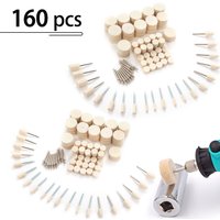 Wool Polishing Wheels Set, 3mm Shank Felt Grinding Heads for Dremel, Jewelry, Jade, Metal, Stainless Steel Mirror Polishing Kit