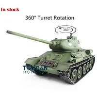 2.4G HENG LONG 1/16 Scale 7.0 Plastic Soviet T34-85 RTR RC Tank 3909 360° Turret Spearker Smoke Unit Gearbox Toys Cars TH17765