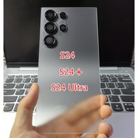 S24U S928 S926 S921 Transparent Battery Back Cover For Samsung Galaxy S24 Ultra Plus Housing Repair Door Rear Case + Camera Lens