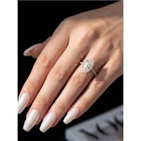 Real Moissanite Diamond Marquise 2CT Classic Wedding Rings For Women Gift 925 Sterling Silver Top Quality Fine Jewelry