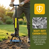 Pre-Assembled Hand Aerator Lawn Tool with Spring-Loaded Design Lawn Aerator Spikes Aerating Tool for Yard Garden Courtyard