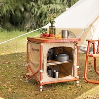 Camping Storage Box Foldable Cabinet Outdoor Picnic Multifunctional Portable Sundry Organizer Foldable Chest