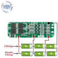 PULAR 3S 20A Li-ion Lithium Battery 18650 Charger PCB BMS Protection Board 12.6V Cell 59x20x3.4mm Module