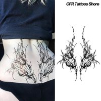Temporary Tattoo Thorn Python Herbal Juice Tattoo Sticker Sexy Gothic Style Back Waterproof Durable Fake Tattoo Festival Gadget