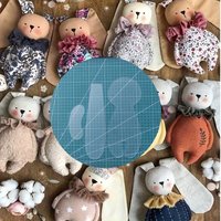 3pcs/set Cute Bunny Sewing Template Big Ears Rabbit Quilting Template for DIY Acrylic craft Handmade Project Pattern Transfer