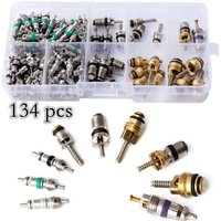 2022 New 134Pcs Car A/C Core Valves Automotive Air Conditioning Assortment Kit R134A