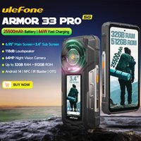 Ulefone Armor 33 Pro 5G Rugged Phone Smartphone Android 14 32GB+512GB 25500mAh Night Camera 64MP NFC Loud Speaker