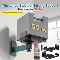 Double Clamp Speaker Wall Mount Surround Sound HIFI Adjustable Angles Wall Bracket For JBL Rack Holder Stand Speaker Accessories