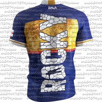 2026 Josh Rock "The Rock" Blue & Gold Darts Jersey By Zala Sports Family Matching T-shirt Suitable for Daily and Training Wear