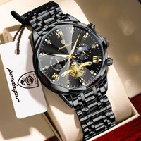 POEDAGAR Luxury Fashion Men Clock Waterproof Luminous Chronograph Male Watch Stainless Steel Quartz Business Men's Watches Reloj