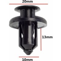 20Pcs For 10mm Hole Push-type Nylon Bumper Fender Flare Plastic Clips Fasteners Rivet Clips For Honda 91503-SZ3-003 B02
