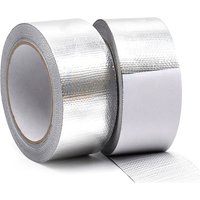 ❤️ 10m*3cm Aluminum Foil Tape High Temperature Resistant Insulation Tape Manifold Downpipe Wrapping Tape Silver Tape