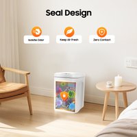 4.23Gal Auto-Sensing Waste Bin, IPX5 Waterproof, PP Material, For Kitchen Bathroom Office, Odor-Isolating Silent Design