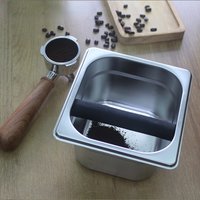 Coffee Knock Box Espresso Dump Bin for Barista Coffee Grind Anti-slip Espresso Dump Bin Grind Waste Bin Coffee Grounds Bucket