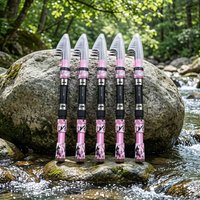 Goture 24T Pink Fishing Rod ML Action Spinning Reel Pole Telescopic Rod for Starter Travel Saltwater Freshwater, Gift for Woman