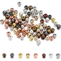 30-400pcs/lot 3-12mm Gold Color Round Spacer Bead Ball End CCB Seed Beads For Bracelet Necklace DIY Jewelry Making Accessories