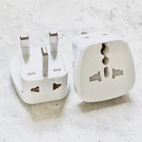 New 2 in 1 3 Pin UK Plug Converter Travel AC Power Socket International Adapter EU US AU Electric Universal 13A 250V