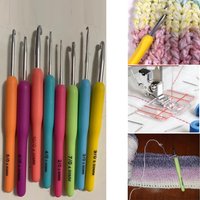 9 Crochet Hooks + 1 Presser Foot Sweater Knitting Crochet Hook DIY Sweater Slipper Crochet Needle Handmade Craft Knitting Tool Crochet Set S004119