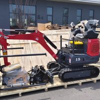 New 1.5T Mini Digger High-Performance Hydraulic Pilot Control Mini Excavator Reliable Kubota Engine Full Set of Attachments