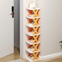 Detachable Folding Shoe Racks X-Shaped Plastic Multi Layer Simple Shoes Shelf Space Saving Removable Color Shoe Cabinet