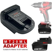 MT20ML Battery Adapter for Makita 18V Li-ion Battery BL1830 BL1860 BL1815 Convert To for Milwaukee 18V Lithium Battery