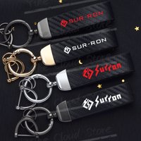 Ultra HD Printed For Sur Ron Light Bee X Lightbee Electric Bike Logo Carbon Fiber Textured Leather Keychain Motorcycle Keychain