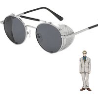 Hot Anime Jujutsu Kaisen Nanami Kento Glasses Cosplay Good Omens Devil Crowley Eyewear Unisex Gothic Punk Sunglasses Props
