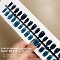 30Pcs Cat Magnetic Press On Nails Pretty Fake Tips Detachable Full Cover Wearable Artificial Art Decor
